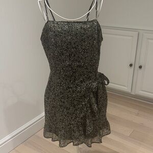 Green Leopard Print Dress